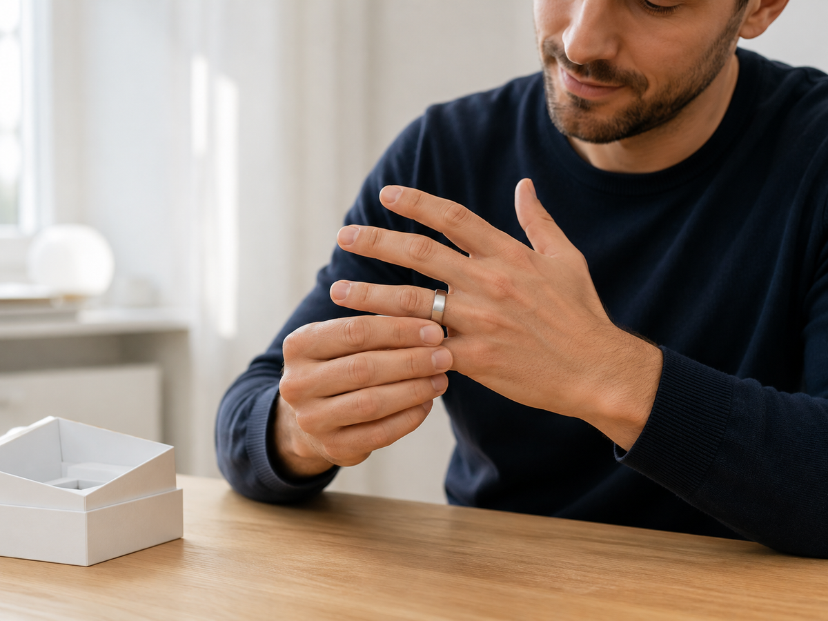 Minimalistischer NEORING Smart Ring
