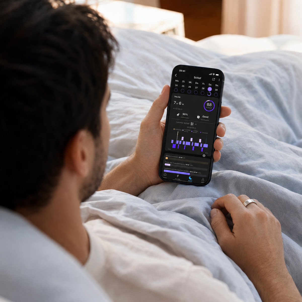 NEORING Smart Ring während der Nacht